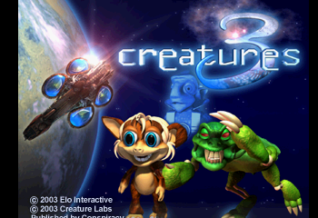 Creatures: Raised in Space Title Screen